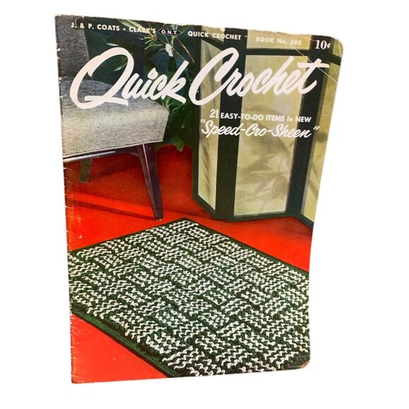 Vintage Quick Crochet Book No. 300 - 21 Easy-To-Do Items - J.P. Coats Clark's O. - Picture 1 of 2